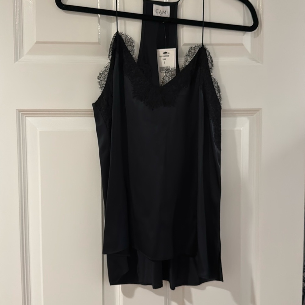 Cami NYC satin lace top